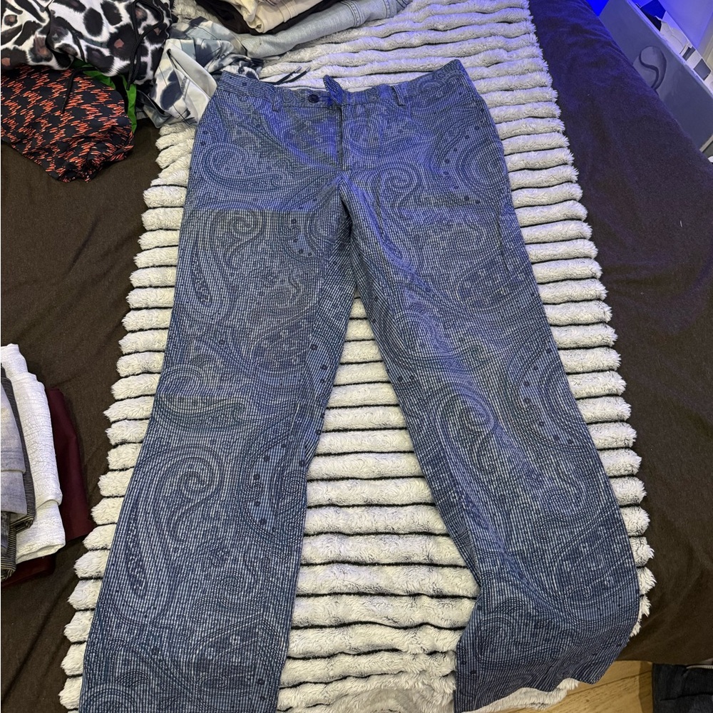 etro Paisley Patterned sear sucker pants